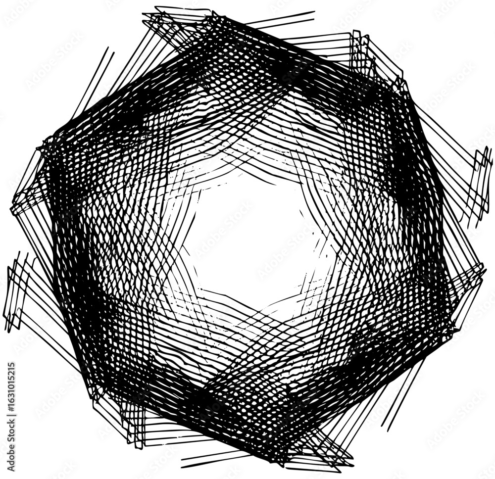 Aufkleber vector intricate hexagonal formed by intersecting lines.