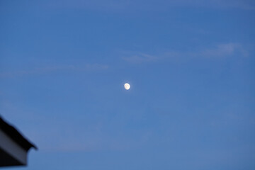 Bright moon in a summer evening sky!