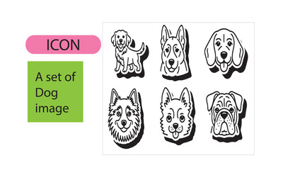 Fototapeta premium A set of dog image
