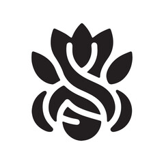 minimalist ginger icon with white background