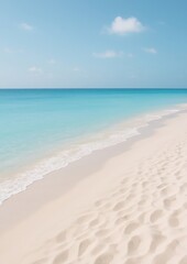 Fototapeta premium Pristine beach with turquoise waters.