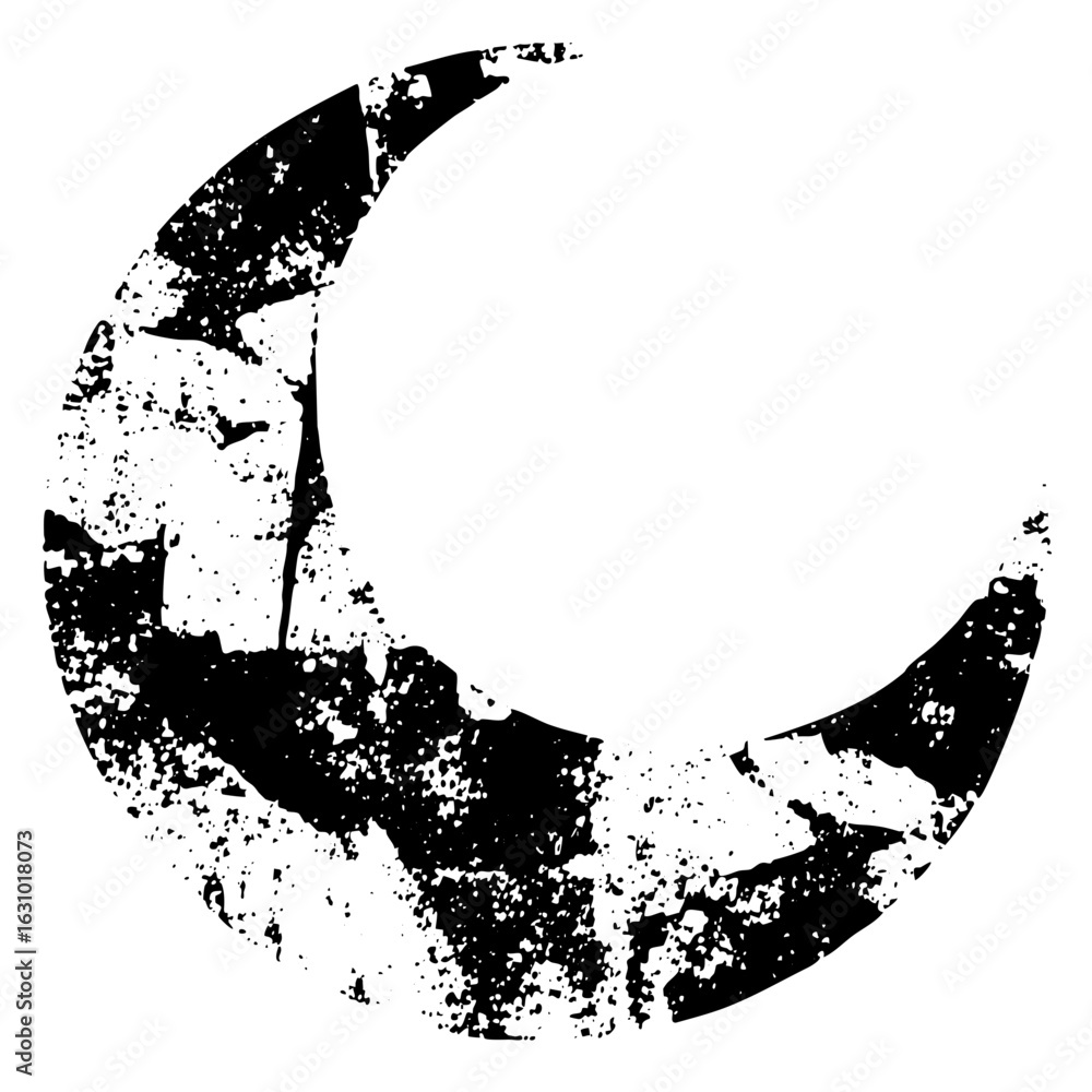 Poster vector distressed shape with textured edges.