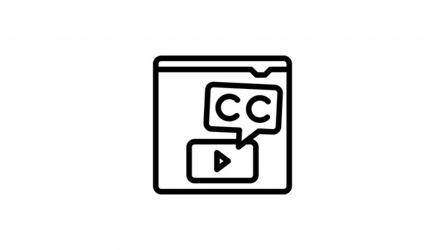 closed captioning animated icon
