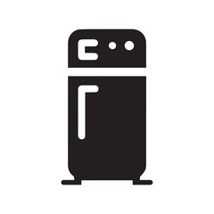 minimalist refrigerator icon with white background