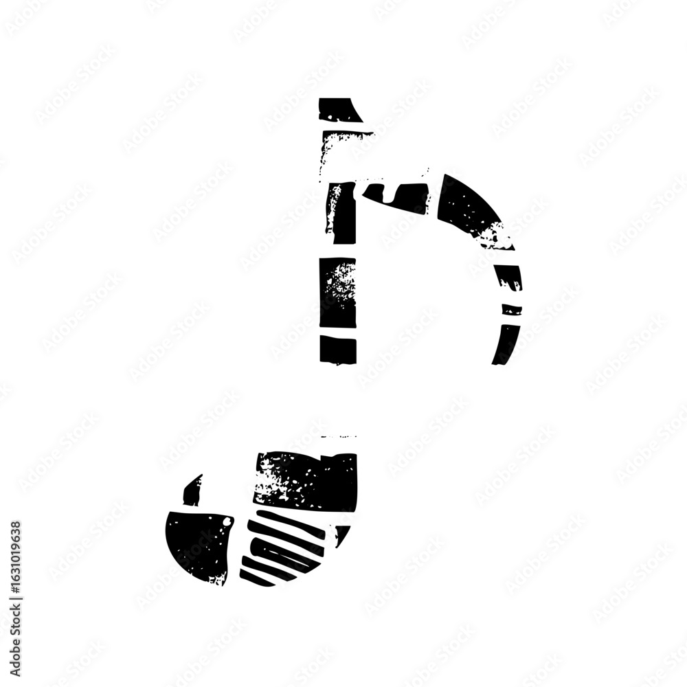 Poster vector abstract vector of a fragmented letter g.