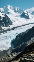 Snow-Capped Mountains and Glacial Valley