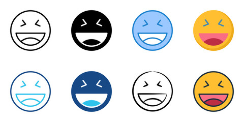 Happy icon set multiple style collection 
