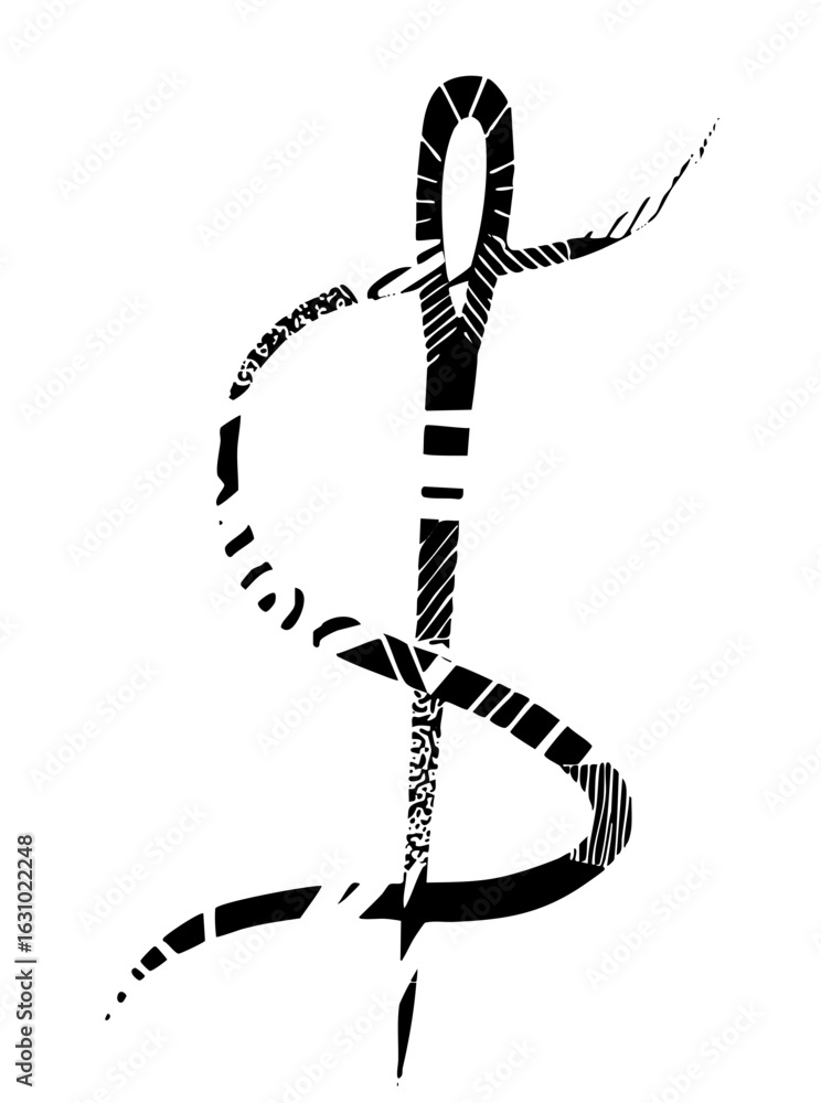 Poster vector abstract figure features dynamic lines and geometric shapes.