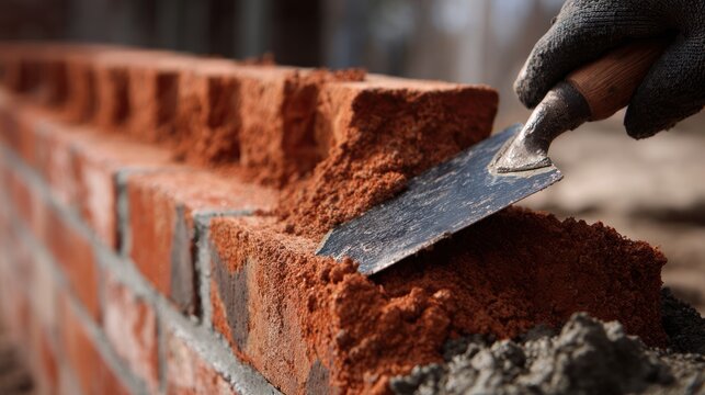 Close-up of bricklaying (1)