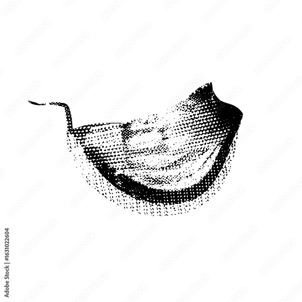 Poster vector abstract face mask with dotted texture.