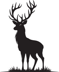 Majestic Deer Silhouette in Nature