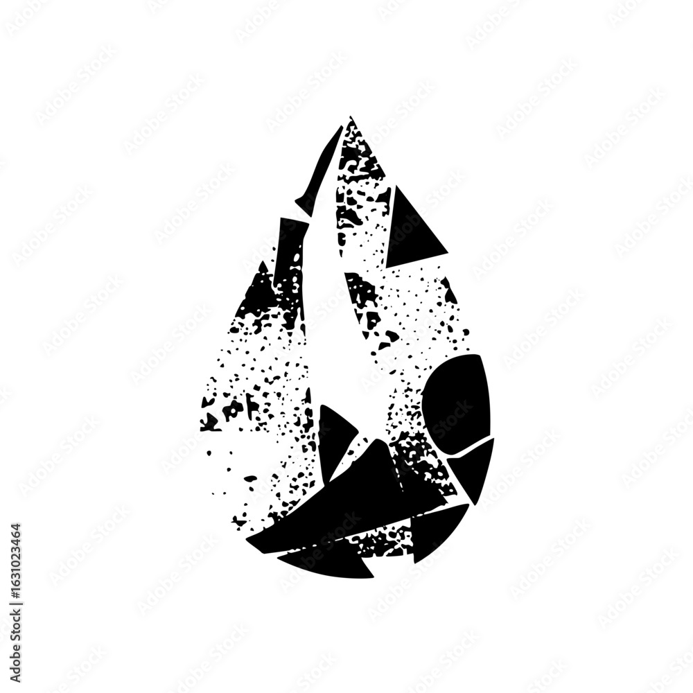 Poster vector abstract fractured droplet with a dynamic modern .