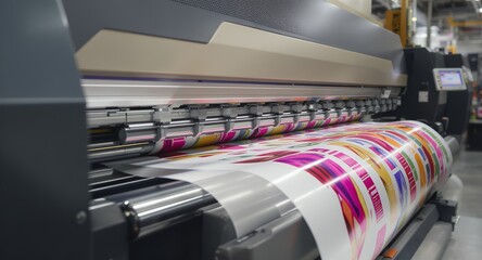 Large Format Printing Machine in Operation