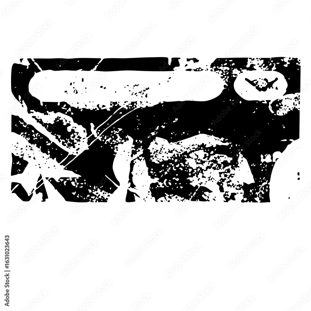 Poster vector abstract of a landscape with a bird in flight.