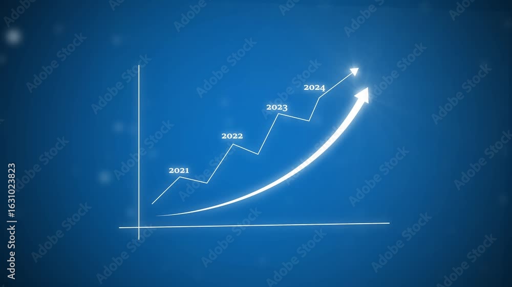 Poster charts and graphs show business growth and success. animated infographics visualize financial progre