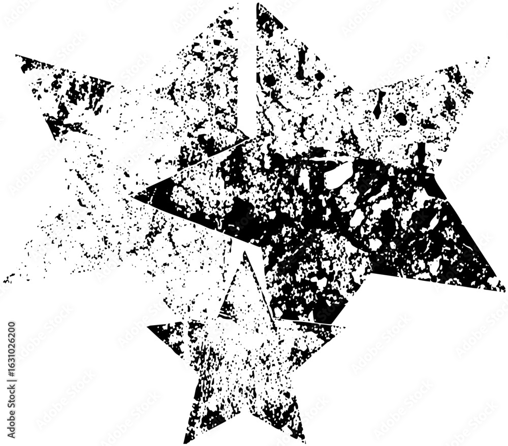 Poster vector distressed overlapping stars create a grunge .