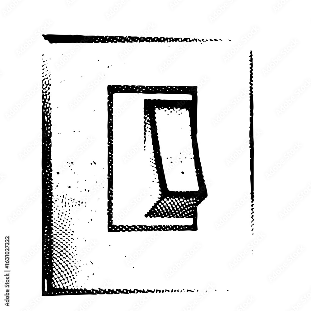 Aufkleber vector abstract vector of a recessed shape with a diagonal .