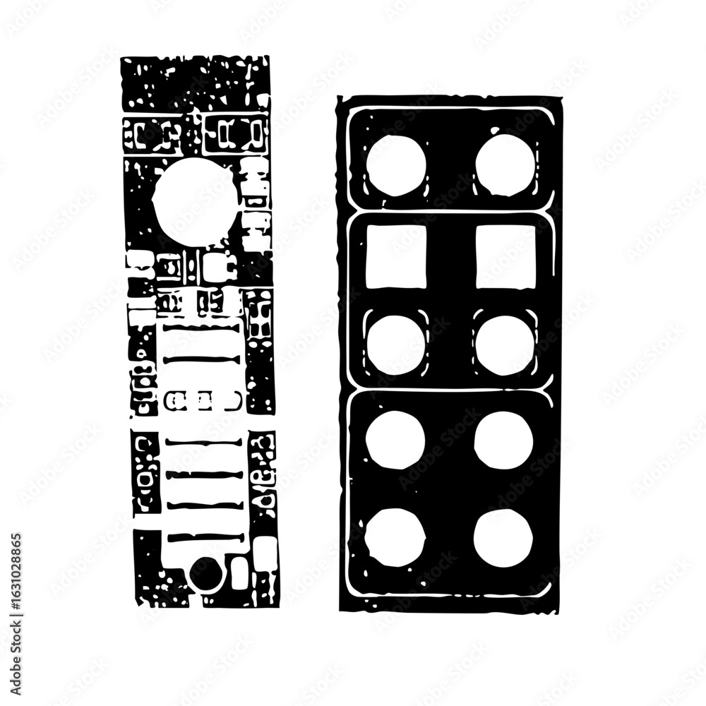 Poster vector geometric dominoes and abstract showcase vector .