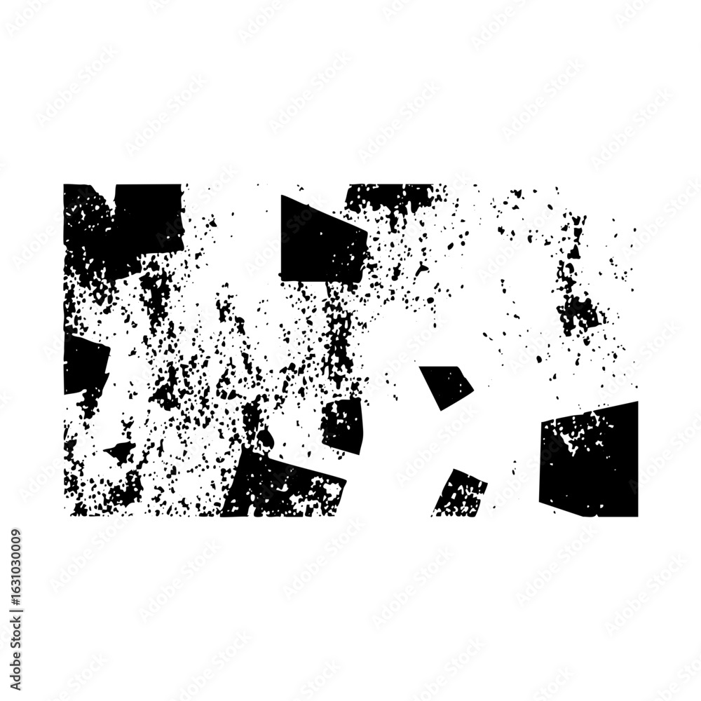 Poster vector abstract fragmented letter x with distressed texture.