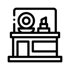 cosmetics store line icon