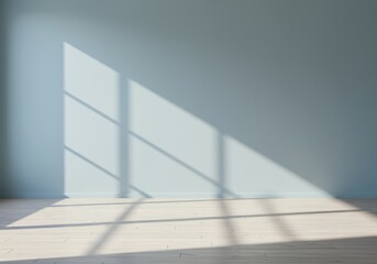 Obraz premium Empty room with sunlight casting shadows on the wall