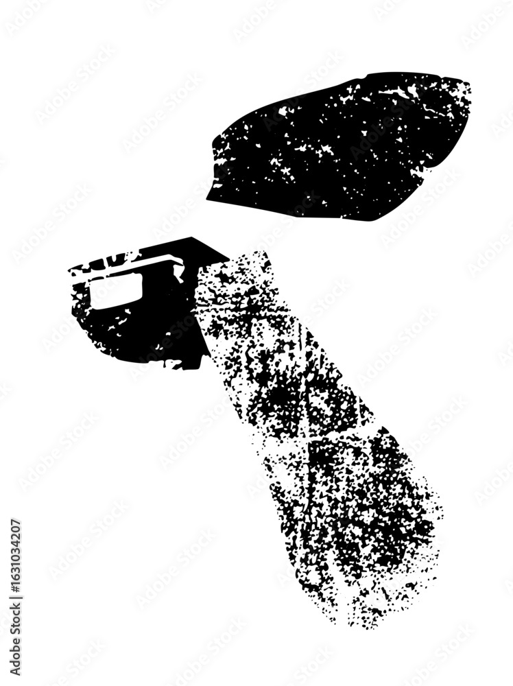 Poster vector abstract firearm with distressed texture.
