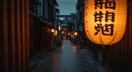 Enchanting Evening in a Japanese Alleyway