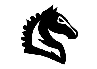 horse head silhouette logo