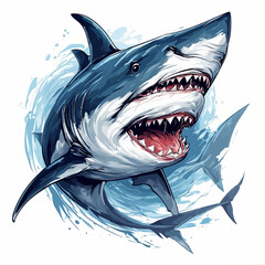 Angry Shark Logo Design Very cOOL