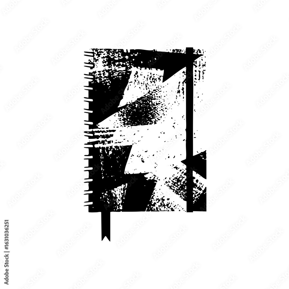 Aufkleber vector abstract number four with distressed texture.