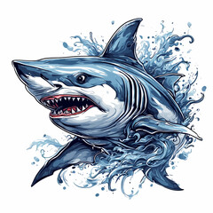 Angry Shark Logo Design Very cOOL