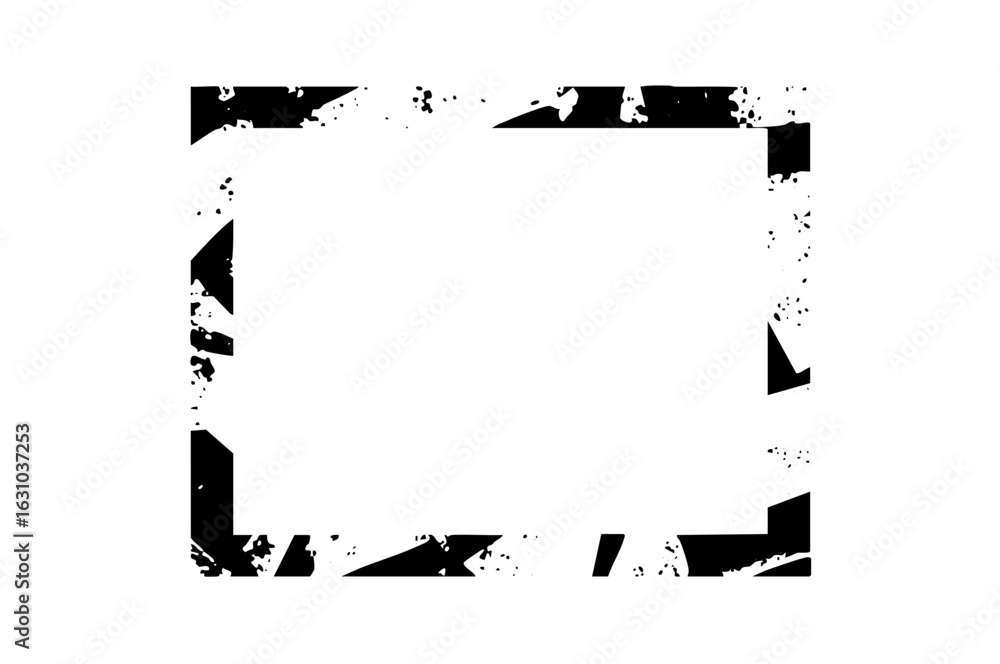 Aufkleber vector abstract fragmented rectangular frame .