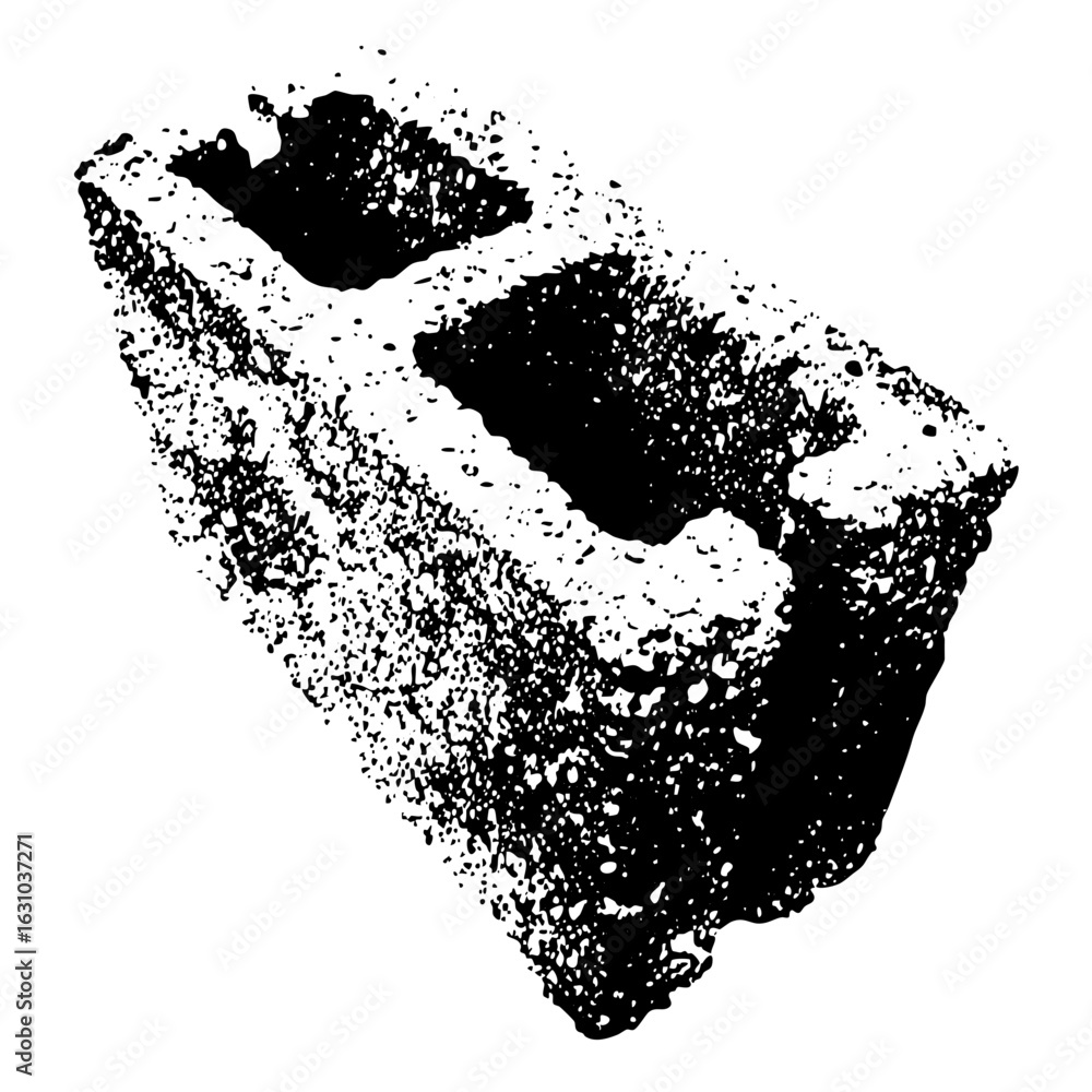 Poster vector abstract fragmented shape with dark and light areas.