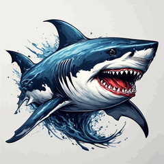 Angry Shark Logo Design Very cOOL