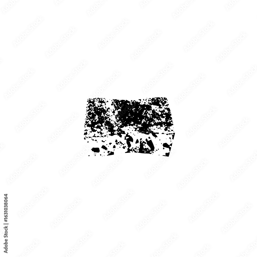 Poster vector abstract blocky shape with rough edges