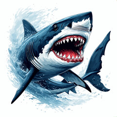 Angry Shark Logo Design Very cOOL