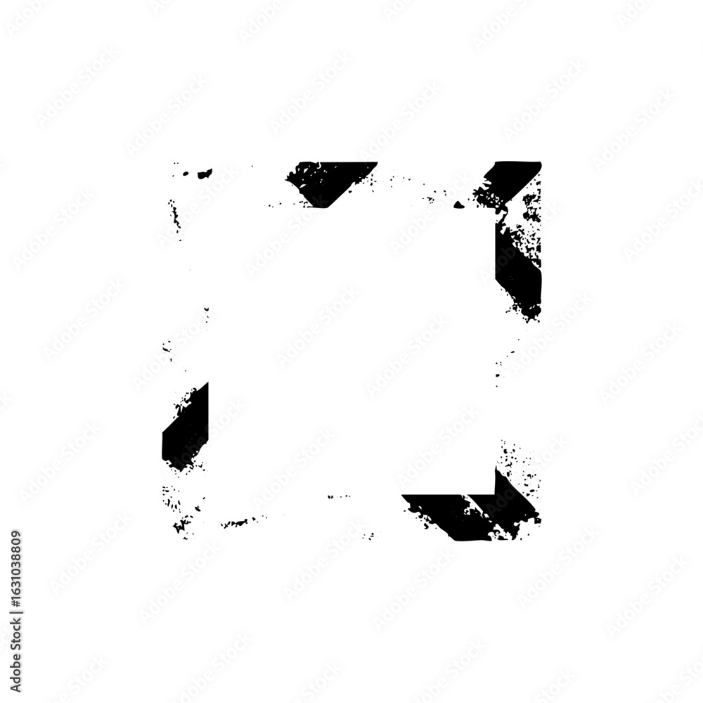 Poster vector abstract geometric arrows form a square frame.