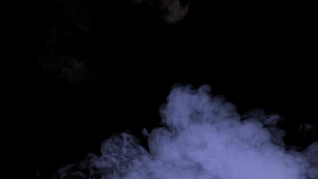 Smoke Cloud on Dark Background, Smoke revealing a dark background. Smoke transition mask, compositing element 4k,  heavy, dense cloud of  smoke or fog, creating a thick, atmospheric texture on black