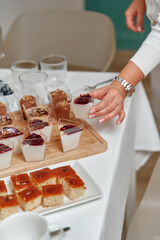 Delicious Desserts Displayed on a Table Featuring Creamy Puddings and Sweet Cakes for a Special Celebration or Gathering