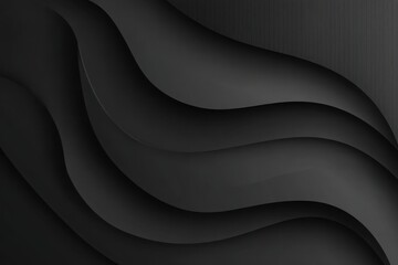 Smooth dark waves form a layered abstract background, perfect for elegant branding, modern interfaces, or minimalist presentations.