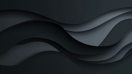 abstract dark waves form a layered abstract background, perfect for elegant branding, modern interfaces, or minimalist presentations.