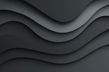 abstract dark waves form a layered abstract background, perfect for elegant branding, modern interfaces, or minimalist presentations.