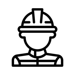 construction worker line icon