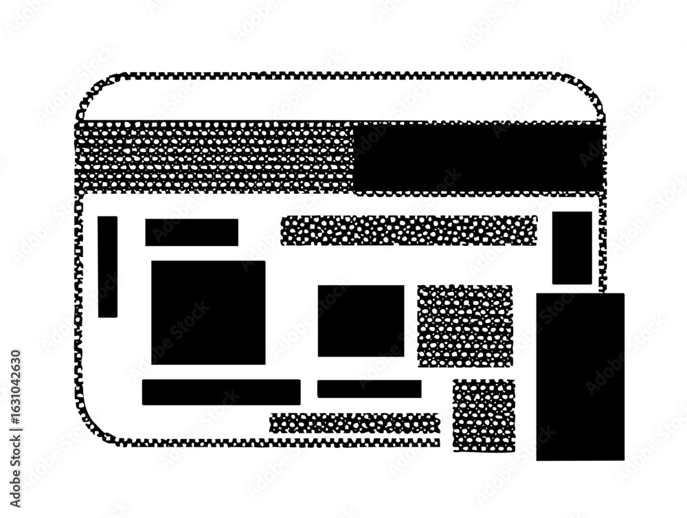Poster vector abstract circuit board with geometric shapes.