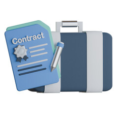 Contract negotiation 3D Icon colorful style