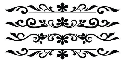 set of decorative elements