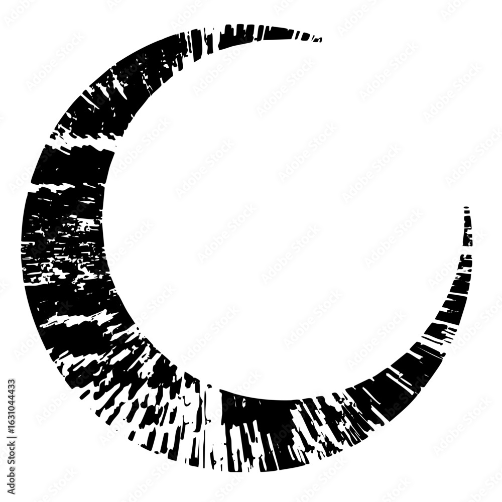 Aufkleber vector abstract broken circle with distressed texture.