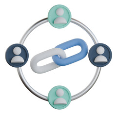 Partner program badge 3D Icon colorful style