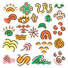 Abstract squiggle collection doodle illustration