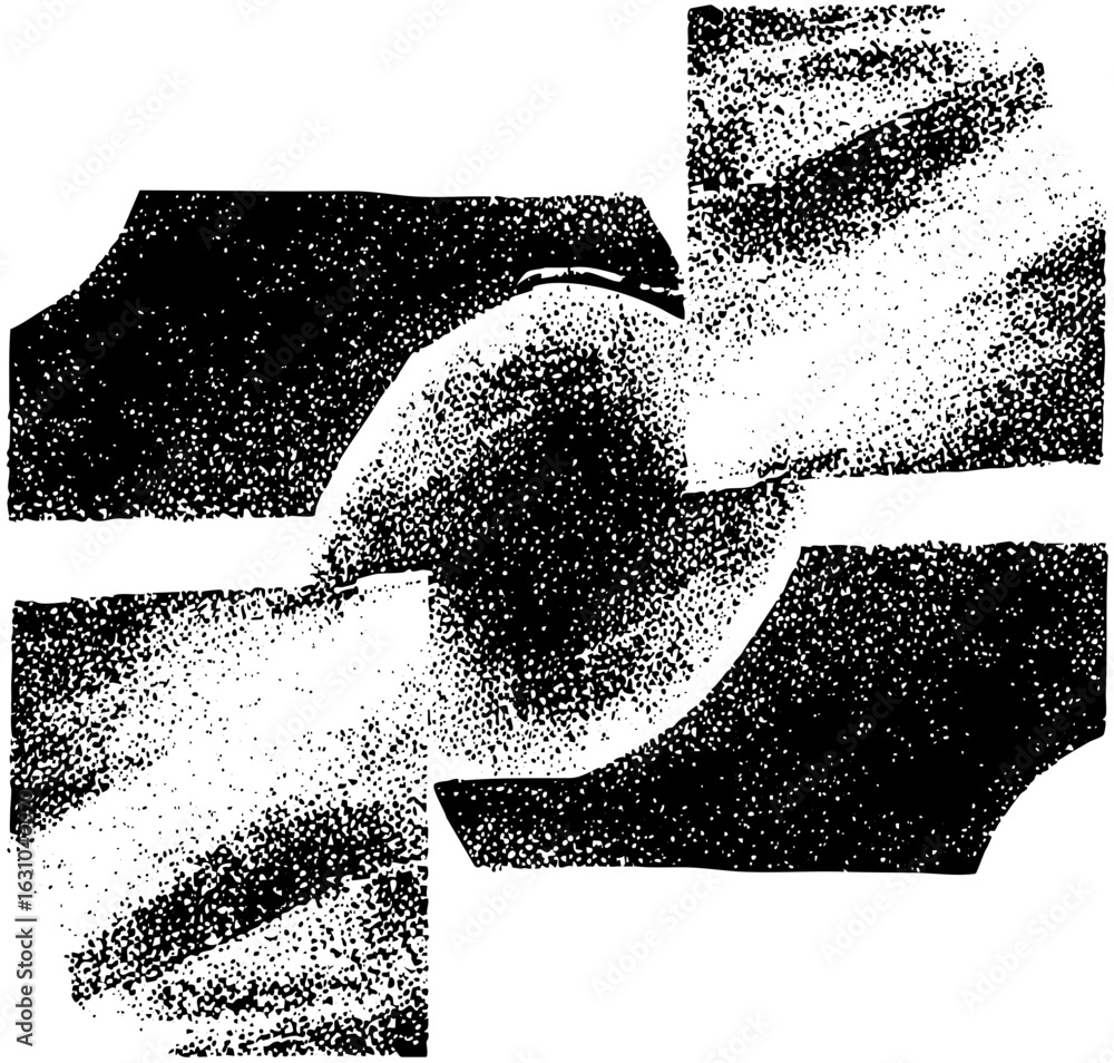 Poster vector interlocking abstract shapes create a dynamic swirling .